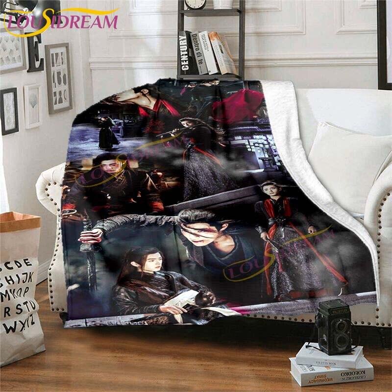 Official Grandmaster of Demonic Blanket The Untamed Blanket Flannel Blanket for Bedroom Sofa Chair Throw Blanket Travel Blankets
