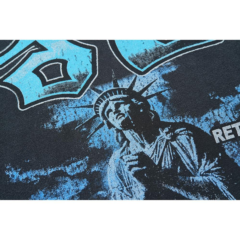 V119 Vale Forever Valley Statue of Liberty Hoodie Men's and Women's Wash Water to Make High-quality Pure Cotton Hoodies and Sweatshirts