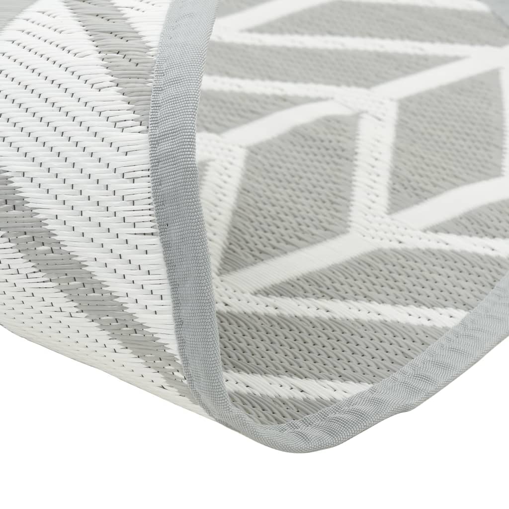 Outdoor Rug ARAKIL Grey Ø160 cm PP