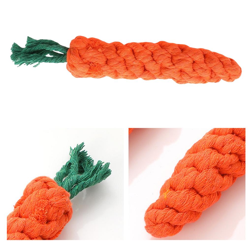 Высококачественная игрушка-морковка из хлопковой веревки, ручная работа, игрушка-морковка из хлопковой веревки для жевания, безопасная для игр в помещении и на улице