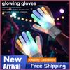 Светодиодные перчатки с подсветкой на пальцы Крутые разноцветные мигающие перчатки с подсветкой на пальцы Подарок на вечеринку для подростков и взрослых Косплей Рейв Концерт