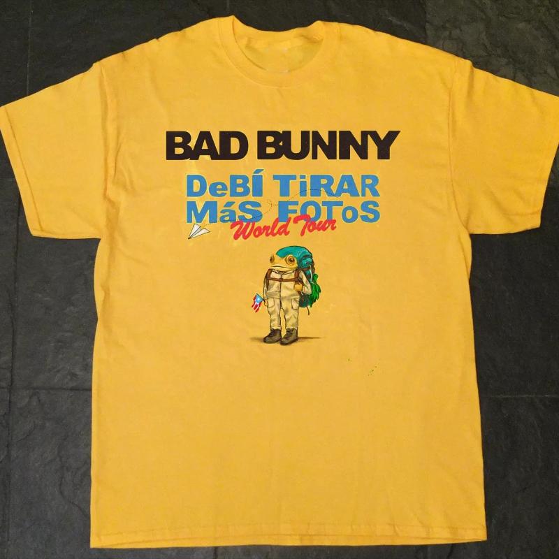 Bad Bunny Debí Tirar Más Fotos album tour 2026 unisex cotton shirt Y2k O-Neck Short Sleeve hip