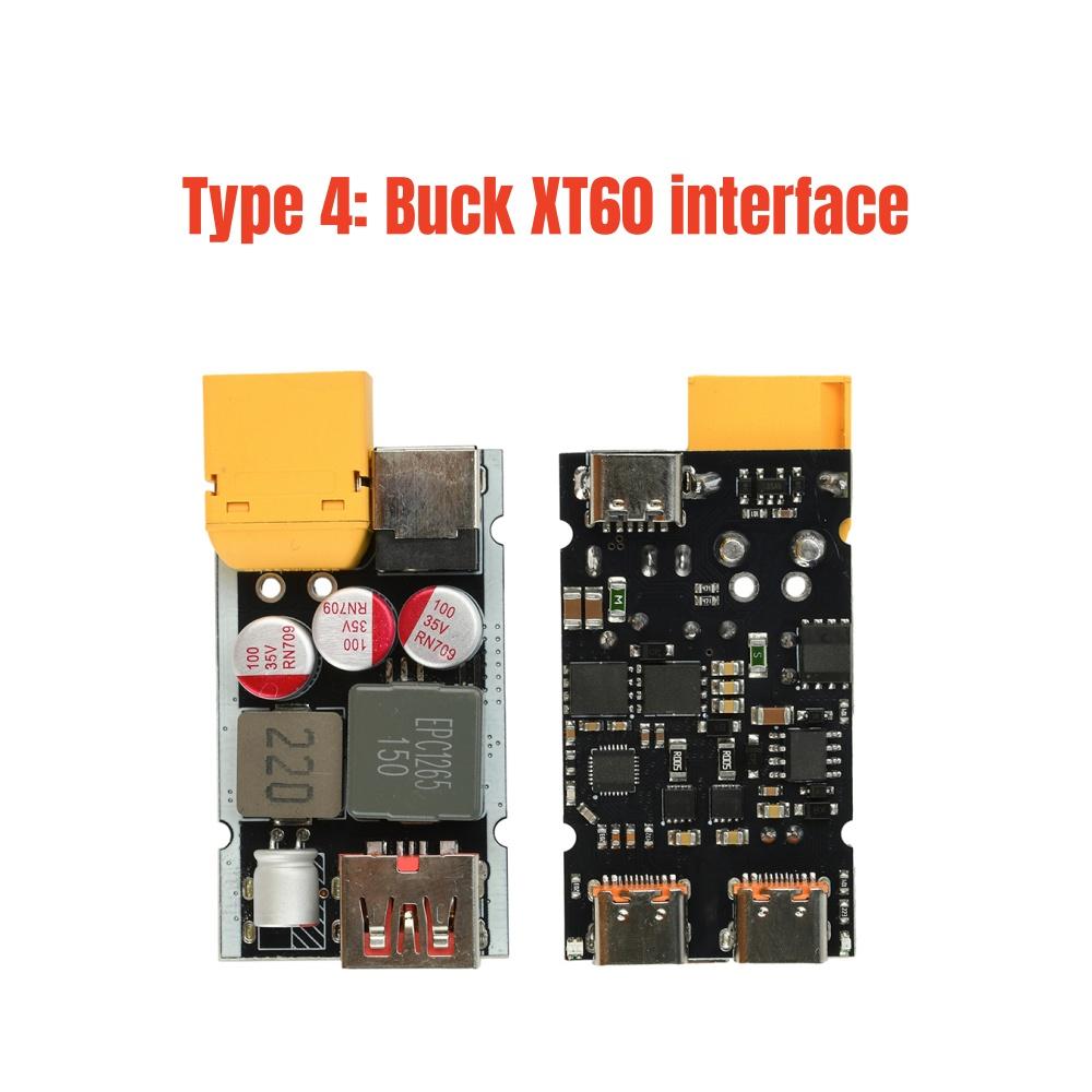 205W High Power Fast Charging Module PD QC 3.0/5.0 AllProtocols Step-up Step-down XT30/XT60 Interface Dual Port for Multi-device