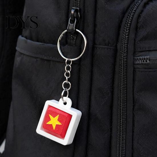 Tactile Mechanical Switch Clicker Five-Star Red Flag Keyboard Fidget Toy, 3D Printed Decompression Button Fun Desk Toy for Stress Reduction Keychain,