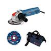 Bosch Corded Disc Grinder Diamond Metal Wheel Set Tool Bag X-LOCK (Original Packing) GWX750-125SJ2