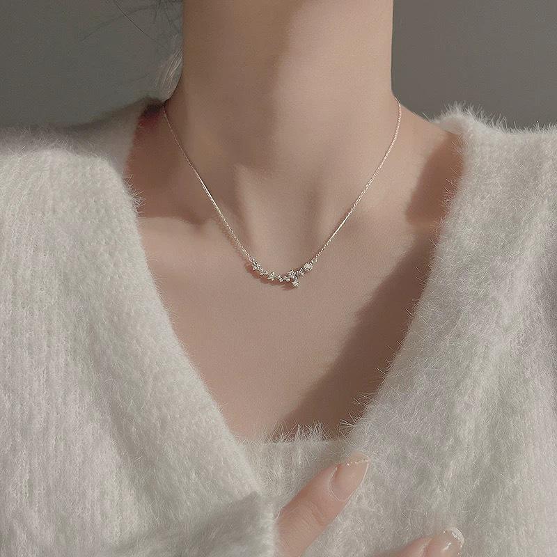 Shining Star S999 Sterling Silver Versatile Clavicle Necklace - Fashionable Cold Style Jewelry, Perfect Christmas Gift