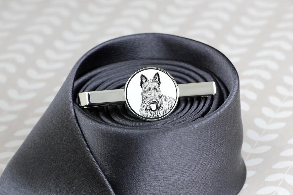 Scottish terrier, Aberdeen Terrier, Scottie, Aberdeenie - tie clip with a dog, personalized tie clip, a unique gift for a man from the Art-Dog brand
