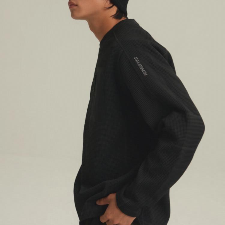 SALOMON Уни Liège Удобная однотонная толстовка с длинным рукавом, приятная к коже, унисекс C29972