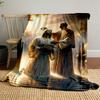 Jesus Baptism Scene Blanket  Printed Blanket for Living Room Bed Couch lunch break Soft Cozy Blanket for Friend's festival Gift