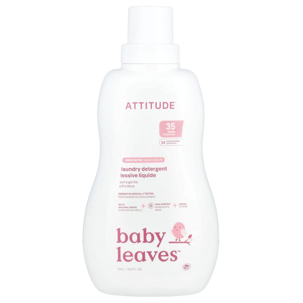 Baby Leaves™, Laundry Detergent, Extra Gentle, Unscented, 1.04 L (35.2 Fl Oz)