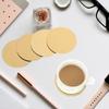 Scald-proof Insulated Cup Mat Mirror-like Drink Pad Gold Stainless Steel Coaster Set  Restaurant