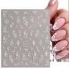 Yousheng Nail Art Наклейка Самоклеящаяся 5D Рельефная 3D Эффекты Невыцветающая DIY Японский Стиль Цветочный Узор Маникюрные Наклейки Поставка Маникюрного Салона