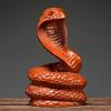 Деревянная статуэтка змеи 2025 китайский Новый год фэн-шуй зодиакальное животное маленькая реалистичная скульптура змеи для домашнего офиса стол декор