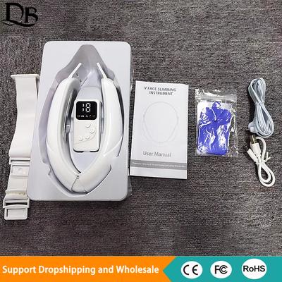 Устройство EMS для лифтинга лица, светодиодная фотонная терапия, для похудения лица, TENS, импульсный массажер для удаления двойного подбородка, V-образный пояс для подтяжки щек