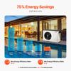 VEVOR Electric Pool Heat Pump, 2.51-11.38kW Heating Capacity, Energy-Saving Variable Frequency Pool Heaters for 25-50m³Above Ground Pools