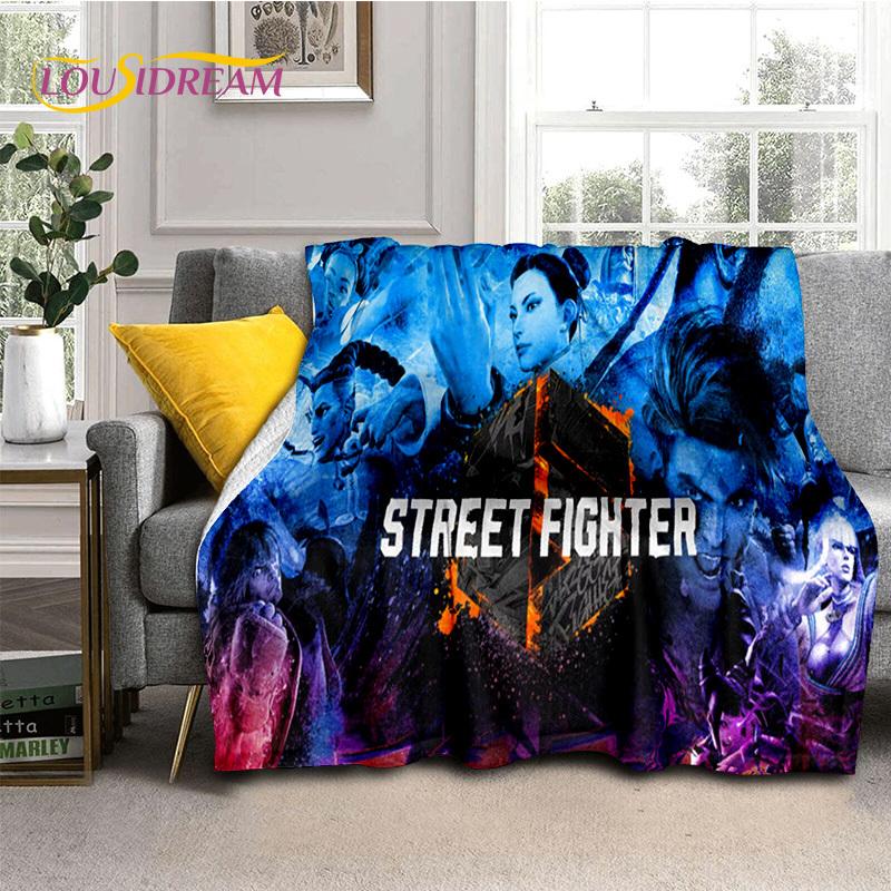 Последние Ретро Игры Street Fighter SF Мягкие Одеяла, Теплое Пледное Одеяло Удобное Одеяло для Пикника Кроватей Дивана Домашней Спальни