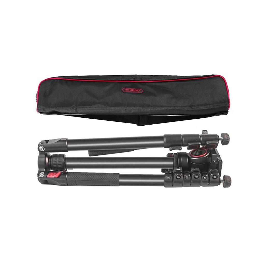 Miliboo MUFA-BK 62.6-inch Foldable Tripod Camera Stand with Fluid Tripod Head Aluminum Alloy 5kg/