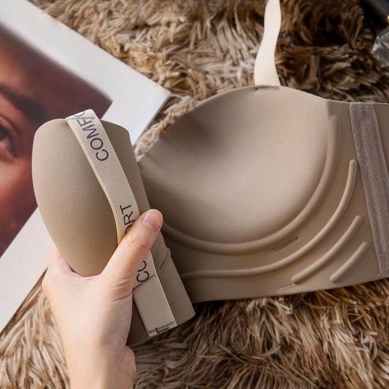 Бесшовный бюстгальтер с буквенным принтом, без стальных колец, женский удобный бюстгальтер со сборками, сексуальное регулируемое нижнее белье