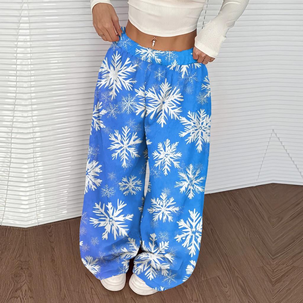 Женские повседневные и модные брюки с эластичной талией, свободные, с широкими штанинами