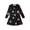 Christmas Day Girls' Long Sleeve Dress - Color Pocket Dress