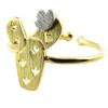 [P8353] - Handcrafted Gold 'Cactus' Ring - 15x10 Mm