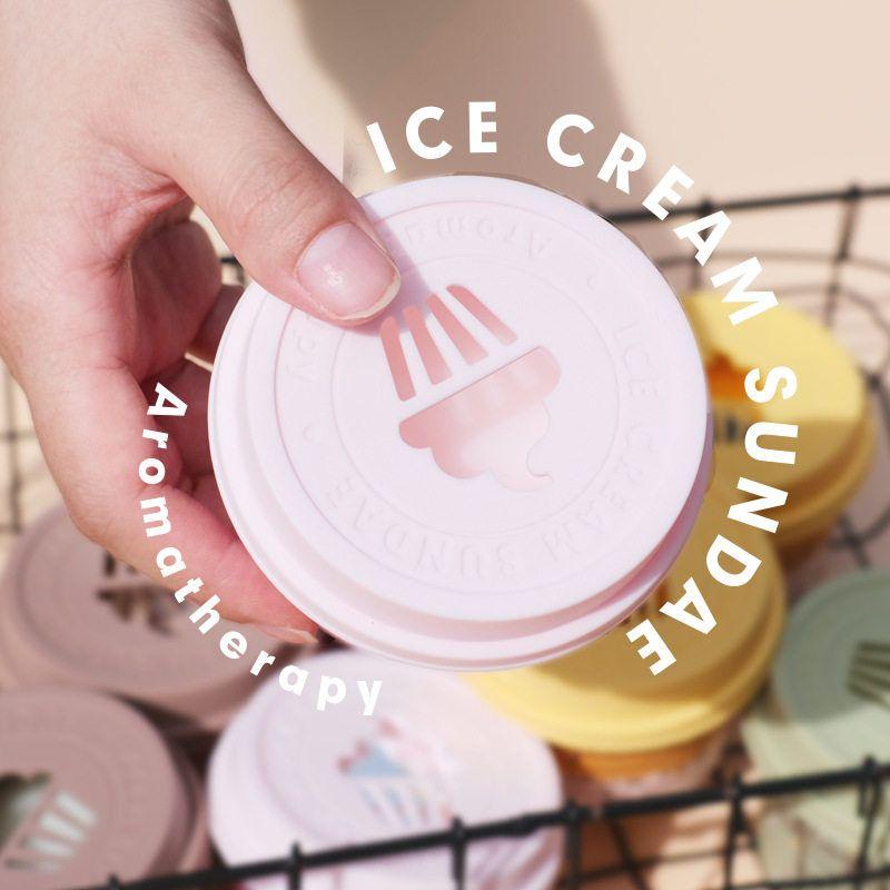 Ice Cream-Scented Flameless Aromatherapy Home Bathroom Air Freshener Car Solid Fragrance Balm Freshener