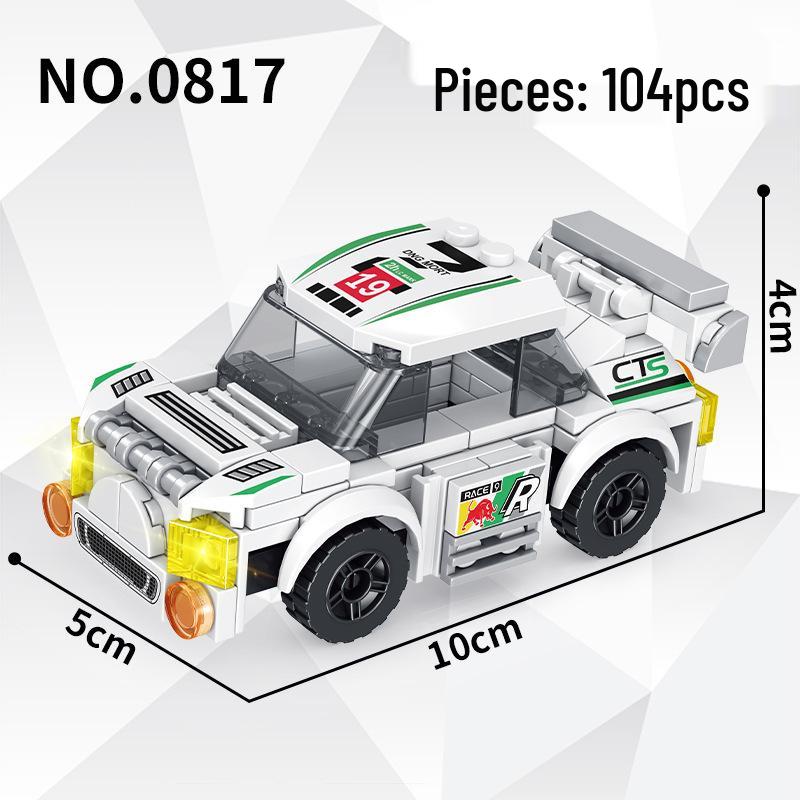 Образовательная модель гоночного автомобиля, совместимая с LEGO, игрушка из мини-строительных блоков