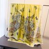 Spring and Summer Thin Print Simulation Silk Brocade Sunscreen Gorgeous Butterfly Silk Scarf Long Scarf Shawl Versatile Headscarf Scarf