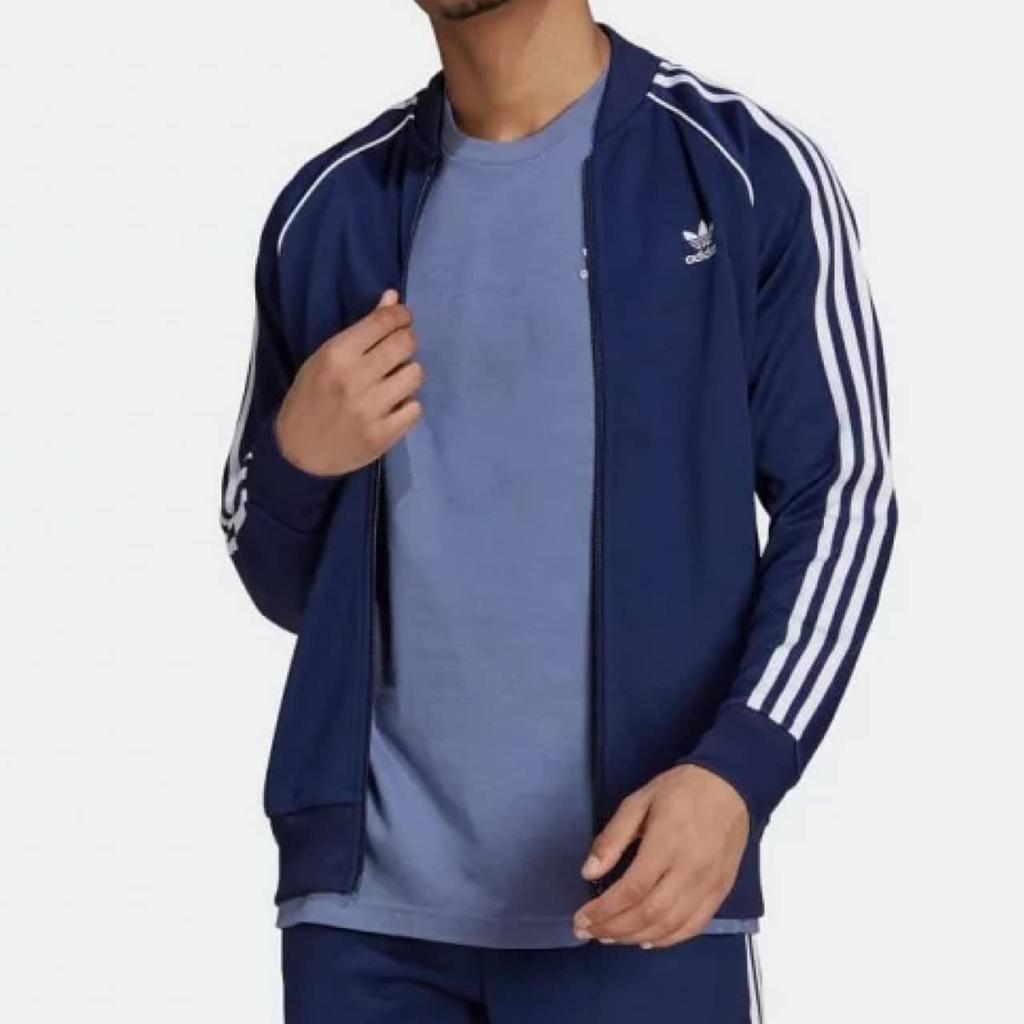Adidas Originals Adicolor Classic PRIMEBLUE SST Олимпийка XO Топы Джерси Куртка H06710 Темно-синий (Джерси) Мужской (Рост 182-188см)