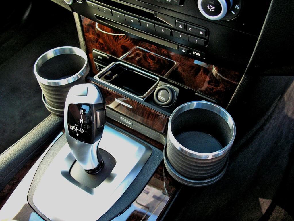 ALCABO Drink & Pocket Holder, Black with Ring Cup (AL-B106BS) for BMW 5 Series (E60/E61/M5 Late Model) Right-Hand Drive
