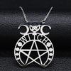 Star Sun Moon Magic Amulet Pendant Necklaces Witch Pentagram Necklace Holiday Gifts Jewelry Gifts
