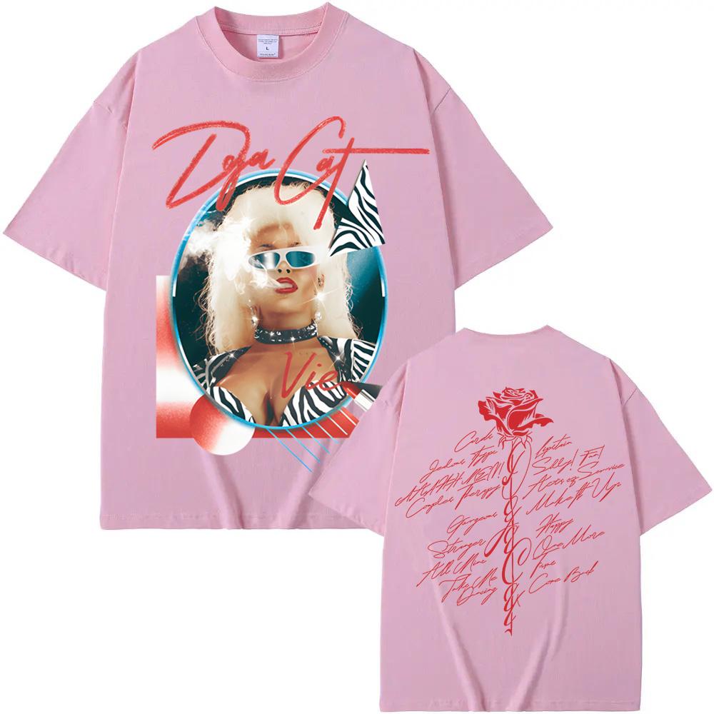 DOJA CAT UNISEX-ADULT DOJA CAT OFFICIAL TRACKLIST TEE Doja Cat Same As Official Website High Quality Tee-shirt Cotton Round Neck funny summer outfits