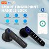 Tuya BLE Дверной замок с отпечатком пальца, цифровой электронный замок с паролем/ключом/аварийной зарядкой через USB/управлением на небольшом расстоянии через приложение