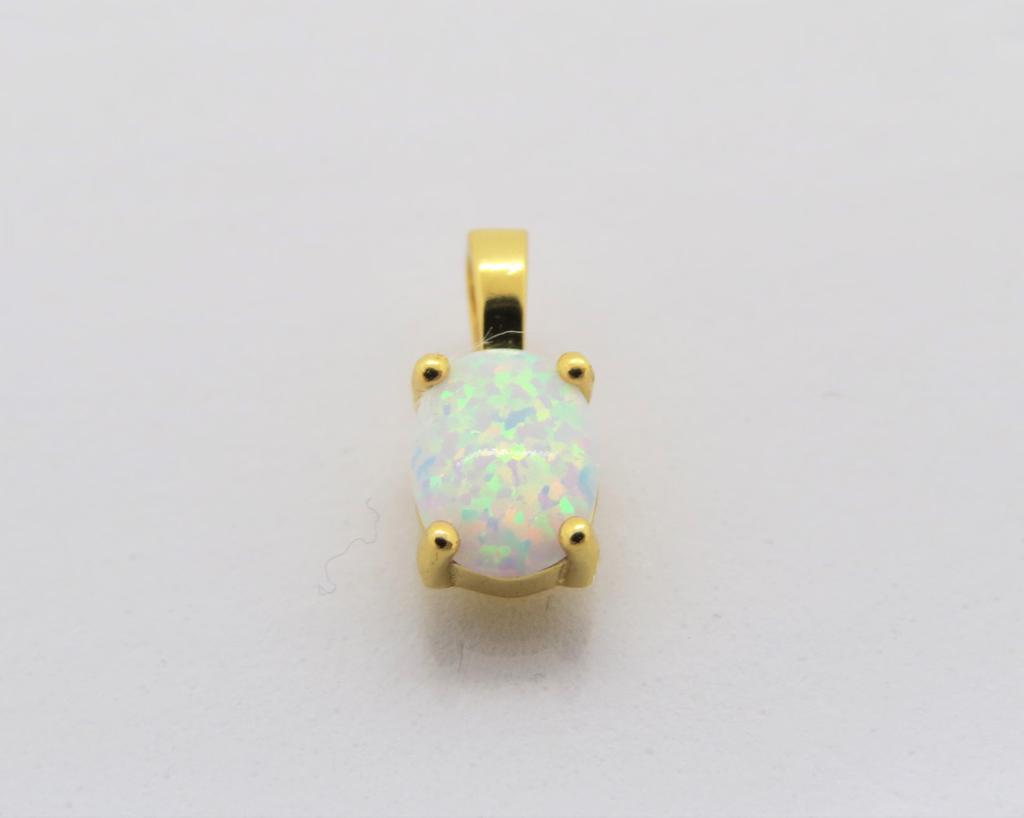 Кулон с белым опалом, стерлинговое серебро 925 пробы, минималистское ожерелье, подарок для подруги