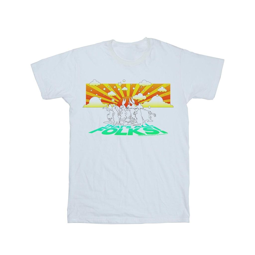 Looney Tunes Mens Group Sunset T-Shirt