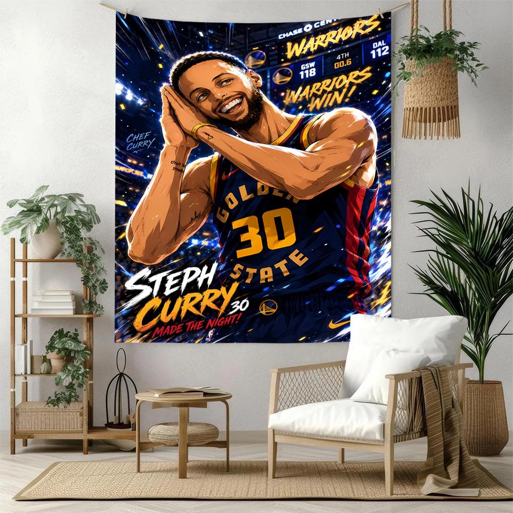 Golden State Warriors Team Boho Wall Tapestry Cozy Warm Designed for Living Room Reading Corner Studio Wall Indoor Boho Decor Gift for New Home