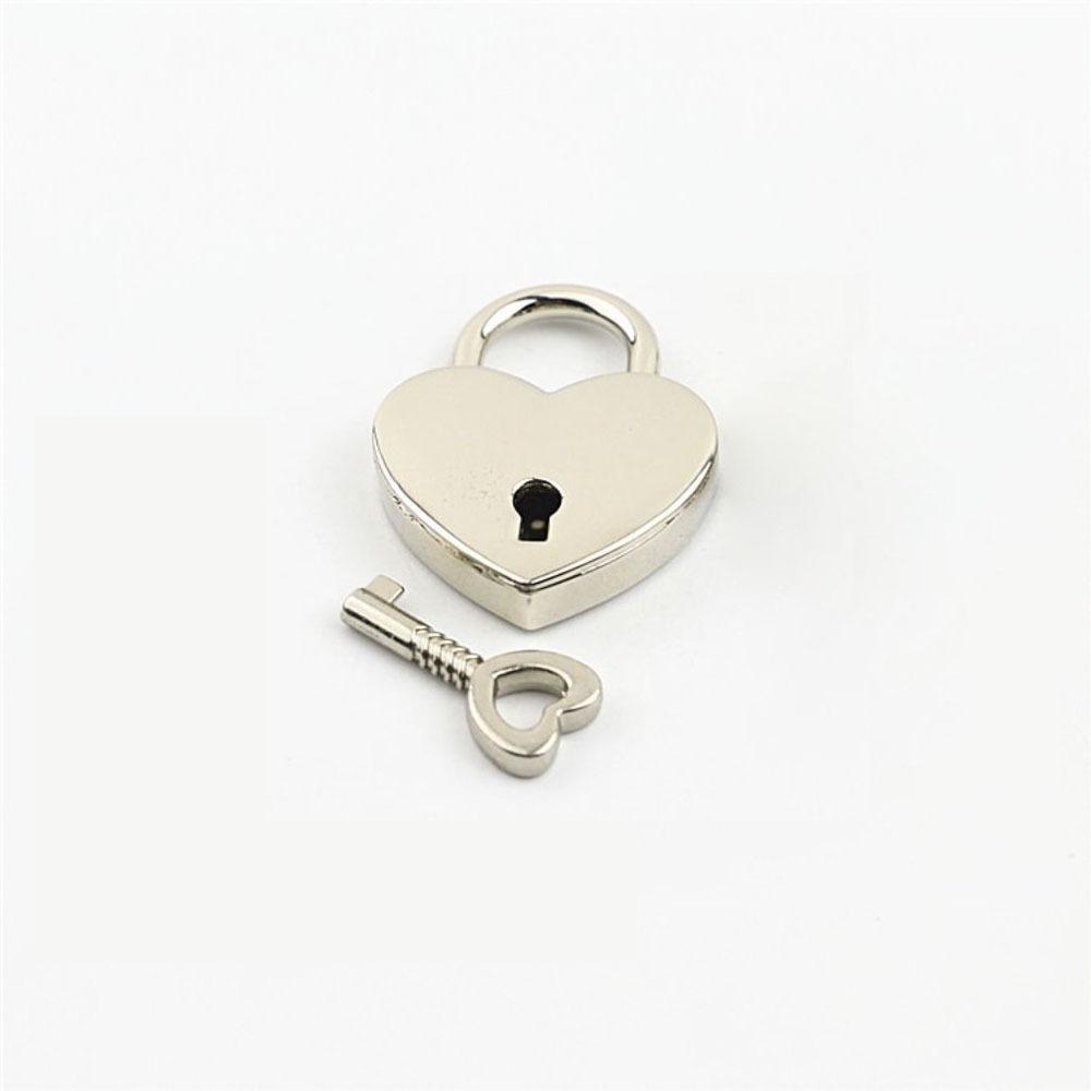 Wedding Diary Book Suitcase Vintage Antique Style Mini Padlocks Key Lock Heart Shape Padlock