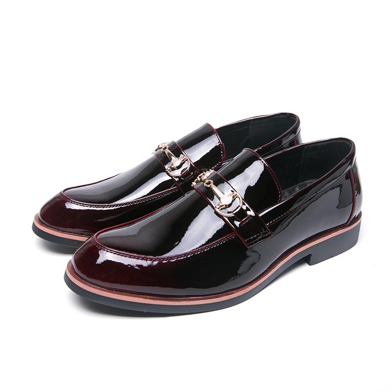 Модные мужские кожаные лоферы без шнурков Business Casual Туфли для мужчин с острым носком Удобные для офиса Формальные свадебные туфли