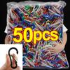 50pcs Colorful Carabiner Keychain Alluminum D-ring Buckle Spring Carabiner Snap Hook Clip Keychains Outdoor Camping Daily Use