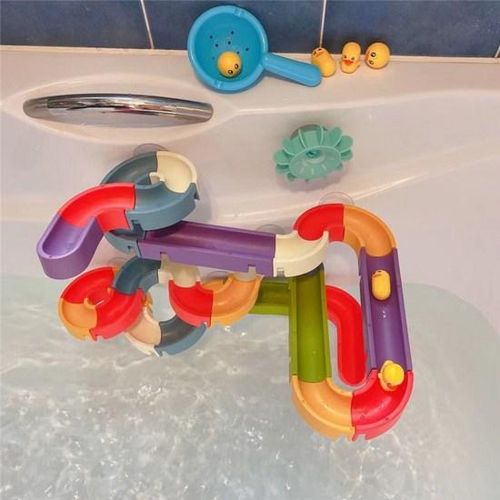 Keygers Water Slide Block Five Senses Development Bathing Play Teaching Aid Toy 48p, корейские игрушки для ванной