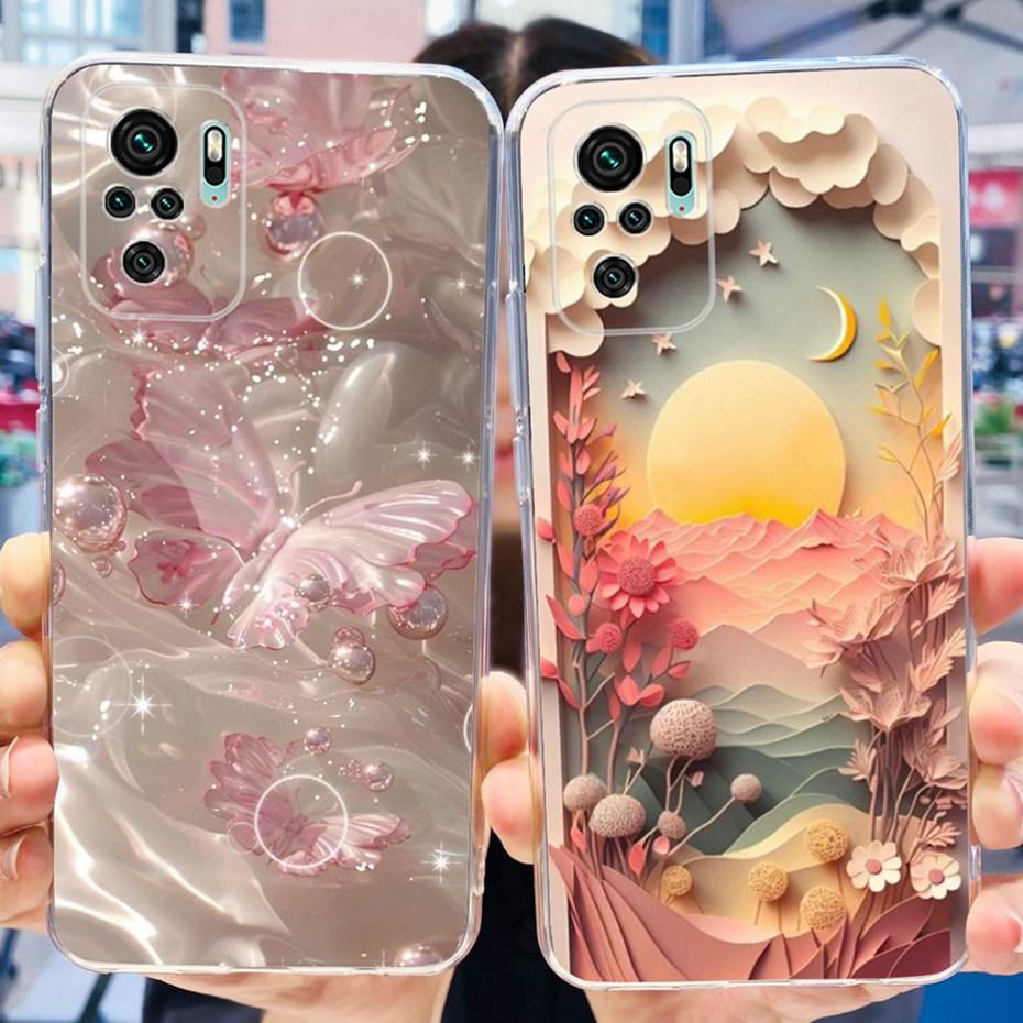 Красивый чехол с принтом для Xiaomi Redmi Note 10 10S Note 10 Pro Мягкий силиконовый ТПУ задняя крышка для чехлов телефона Redmi Note10 10s 10Pro