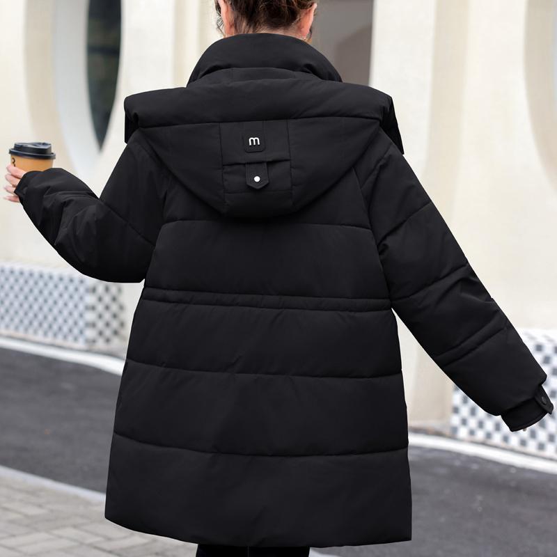 Модное зимнее пальто женское длинное парки с капюшоном свободное толстое теплое женские куртки