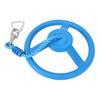 Kids Gym Rotating Wheel Portable Swing Monkey Wheel Set with Rope for Outdoor Indoor Park Blue