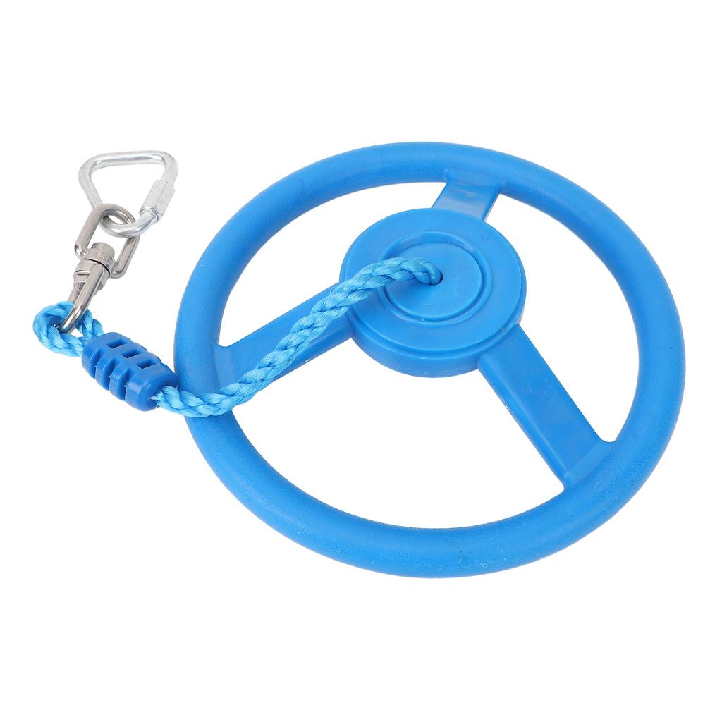 Kids Gym Rotating Wheel Portable Swing Monkey Wheel Set with Rope for Outdoor Indoor Park Blue