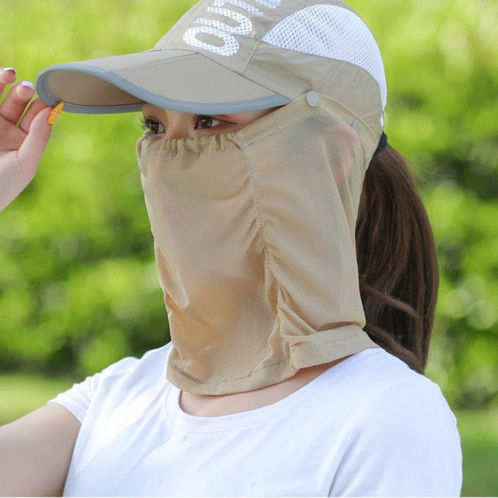 Neck Cover Sun Protection Hat Quick-dry Hat Face Cover Cap Breathable Wide Brim Baseball Cap Women