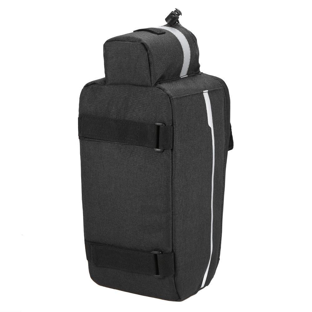 Insulated Bicycle Rear Rack Bag with Reflective Stripes Bike Trunk Bag Bike Rear Seat