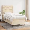 VidaXL Divan Bed and Mattress Cream 90x190 Cm Fabric - Model 3131638