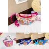 Cute And Stylish Cartoon Print Chest Bag For Kids In Blue Purple Yellow And Pink Colors