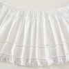 Practical Elastic White Fringed Bed Skirt Ruffled Stretchable Under-bed Covering Skirt Dust-proof Romantic Bedspread Hotel