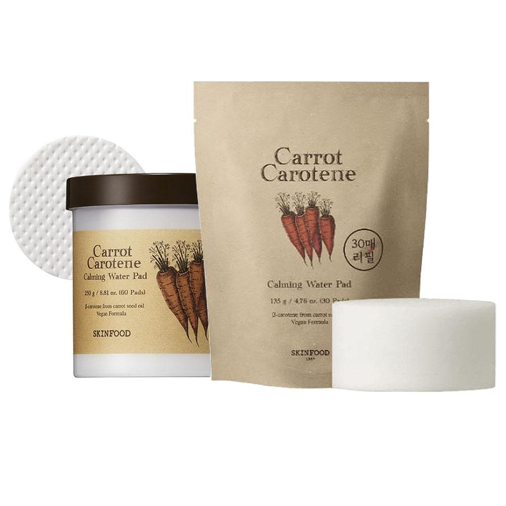 Skinfood Морковные Каротиновые Успокаивающие Пады – Веганские Тонер-Пады для Снятия Покраснений, Сделано в Корее